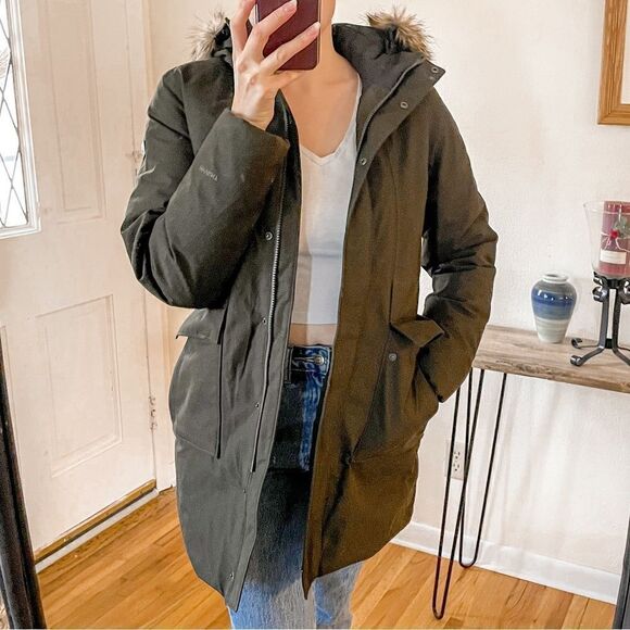 The North Face Parka Jacket Coat Dark Green S - Picture 2 of 13